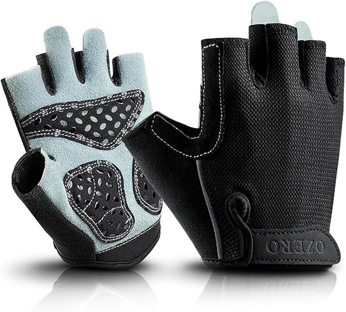 Double-Layer Deerskin Palm Gym Gloves: Anti-Slip Workout Gloves for Men & Women | Weight Lifting, Cycling, Rowing | Breathable 3D Padded Design