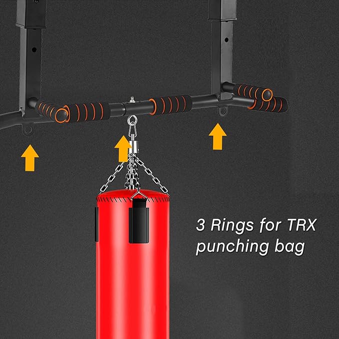 PLKO Wall Mount Pull Up Bar Wall Mounted Body Press Pull Up Bar Gym Chin-Up for Upper Body Workout