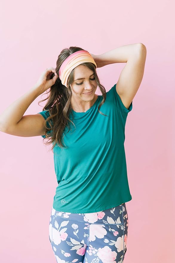 Maven Thread Workout Headbands for Women, 4 inch Thick Wide Non Slip Sweatbands, 2 Pack