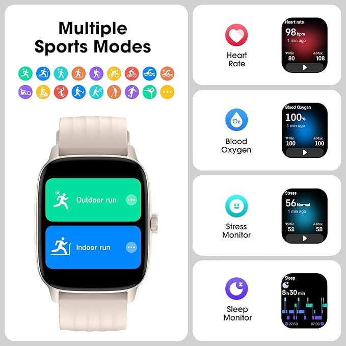 DAVIKO Pedometer Watch Senior Friendly No App/Phone Required, Waterproof Fitness Tracker Watch with Step Counter Calories/Sleep Tracker for Walking Running for Men Women