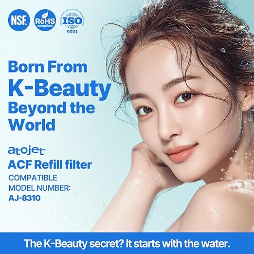 Cleansing Washbasin Faucet Replacement Filter Inspired By Korea's Beauty Culture - Pure Carbon Filters for Bathroom & Kitchen Water (6 Filters) – Compatible with Atojet AJ8310 (AJ8310-FLT-6PC)