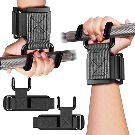 GPANDAG Weight Lifting Hooks for Men and Women(Pair), 330 LB Heavy Duty Gym Lifting Wrist Strap Hook for Deadlifts, Pull-Ups, Strength Training, 0.4inch Grip Weightlifting Hooks for Teen
