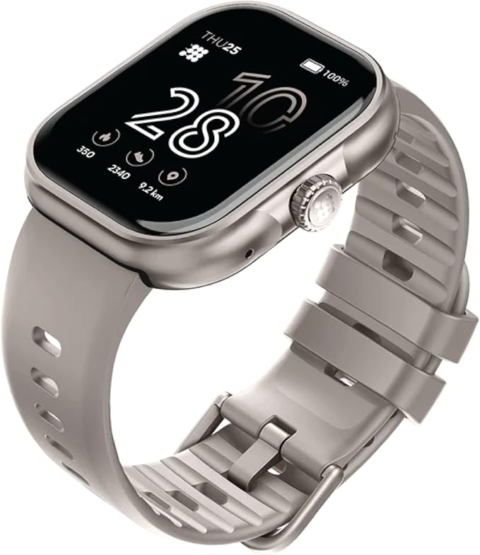 Cubitt Viva Smartwatch/Fitness Tracker with 1.84" Touch AMOLED Screen, Bluetooth Calling, 60+ Sports, Blood Oxygen, Heart Rate, Stress and Sleep Monitor, Waterproof, Step Counter for Men and Women