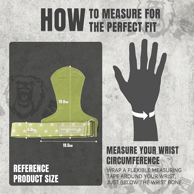 MANUEKLEAR Gym Straps Weight Lifting, Double Leather Lifting Straps for Men Deadlift with Cushion Wrist Loop, Gym Lifting Wrist Wraps for Weightlifting