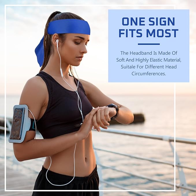 Hiboom 30 Pack Tie Headband Bulk Sports Tennis Head Tie Ninja Karate Tie Back Athletic Sweatbands Adjustable Hair Bands for Women Men Basketball, Football, Soccer, Running, Yoga Workout