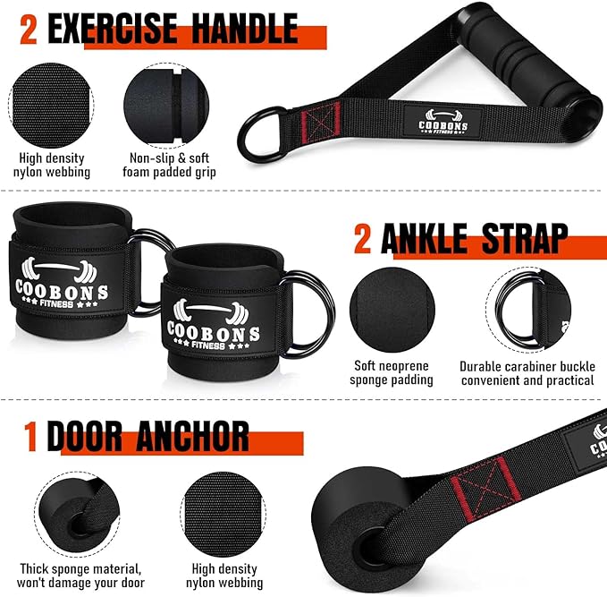 Heavy Resistance Bands for Working Out, 300LBS Exercise Bands with Handles, Workout Bands for Men, Weight Fitness Bands Set for Muscle Training, Strength, Slim, Yoga, Home Gym Equipment