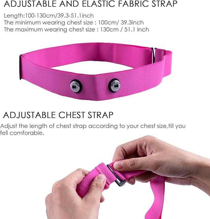 XUXIN Heart Rate Monitor Chest Strap Replacement Compatible with Wahoo Tickr Polar H10 H9 H7 Garmin HRM Coospo Waist Trimmer Exercise Belt Chest Strap