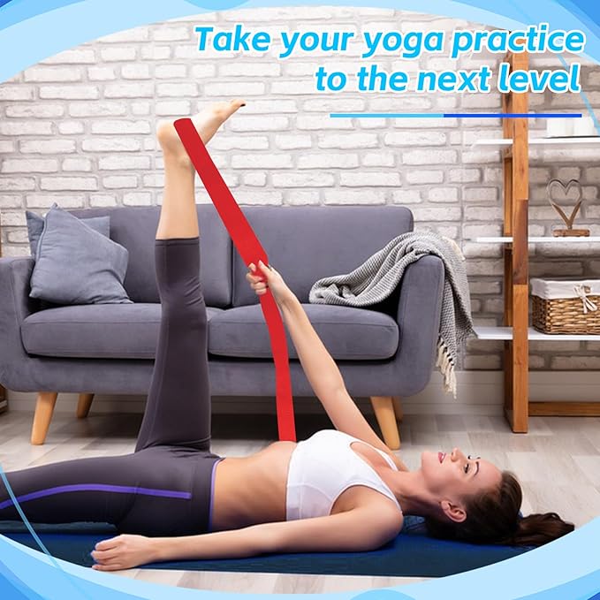 10 Pcs Yoga Strap for Stretching,8 Ft Exercise Adjustable Straps,Yoga Bands with Safe Adjustable D Ring Buckle,Non Elastic Yoga Belt for Pilates Gym Workouts,Physical Therapy,Black