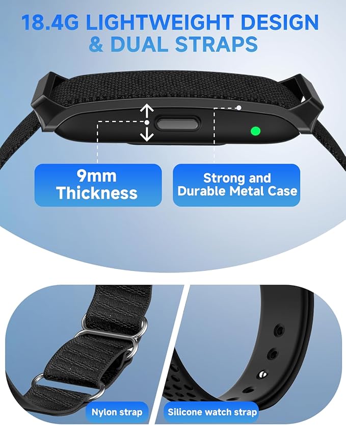 Smart Bracelet, 2025 Wearable Health & Activity & Fitness Tracker Band, 24H Sleep Tracker, All-Day Continuous Heart Rate Blood Pressure Stress HRV Monitor, 170+ Sport Modes Smart Band with Free App