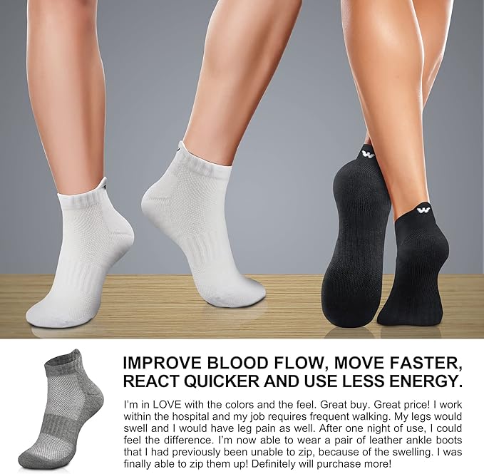 CHARMKING Compression Socks for Women & Men Circulation 15-20 mmHg is Best for Athletic Running Cycling Nurse Daily Wear