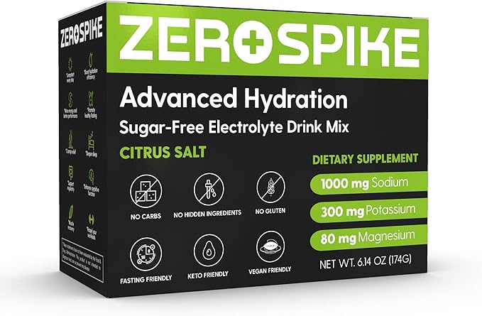 No Sugar Electrolytes Powder Packets | Keto & Fasting Salts Drink Mix | Supplements: The Key Hydration Nutrients Missing from Purified Water | Clean, Citrus, Calorie Free | 30 Sticks