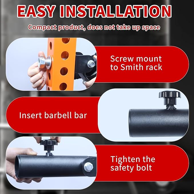 T Bar Row Landmine Attachment for Barbell 360° Swivel landmine Base Fits 2” Barbell bar,Power Cage Landmine Attachment for Gym Home Fitness