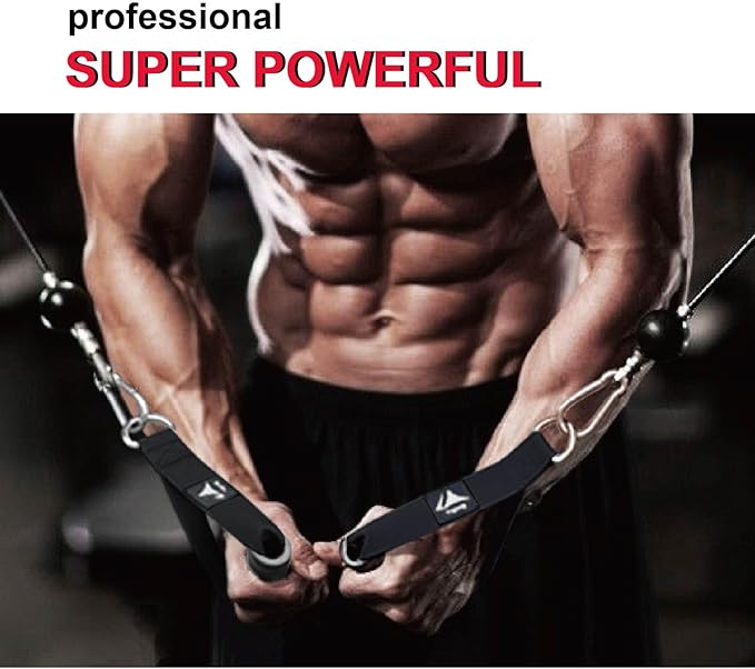 Heavy Duty Gym Workout Handles Attachment for Cable Machine,Resistance Band,Pulley System Home Exercise Equipment, Compatible with Bowflex,Total and Smith, Comfortable and Stronger Grip