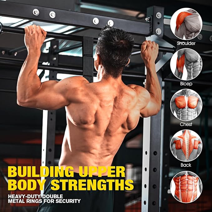 Pull Up Assistance Bands, Resistance Bands for Pull Up Bar Workout, Adjustable Heavy Duty Pull Up Assist Equipment with 4 Assistance Bands, Home Gym Fitness Exercise Strength Training