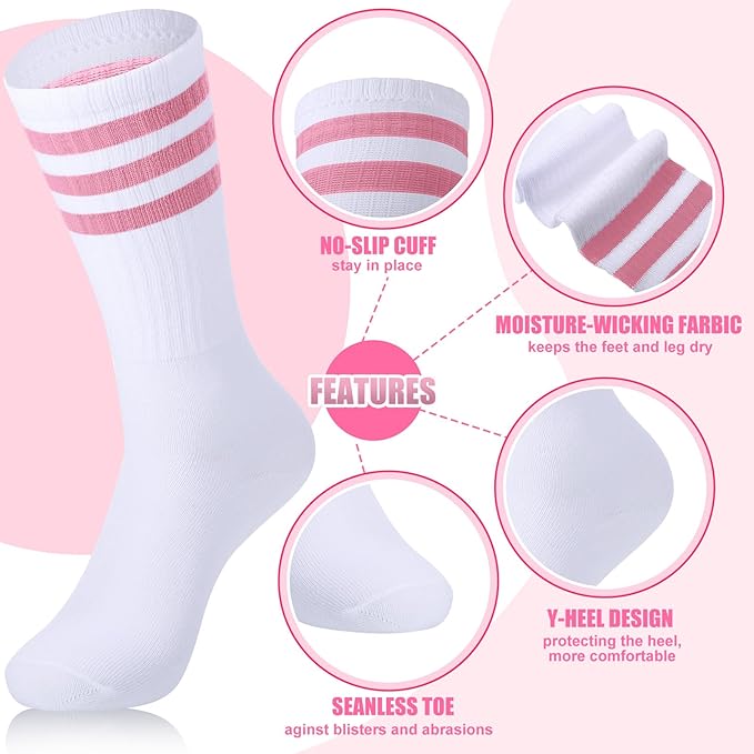 Hillban 80s Workout Outfit 80s Accessories for Women Men Neon Sweatbands Headbands for Tennis Volleyball Sport