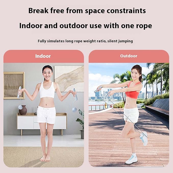 Runaivete Skipping Rope With Counter,Cordless Digital Jump Rope With Counter,Smart Intelligent Adjustable Digital Timer & Calorie Burned Counting With Lcd Display For Fitness
