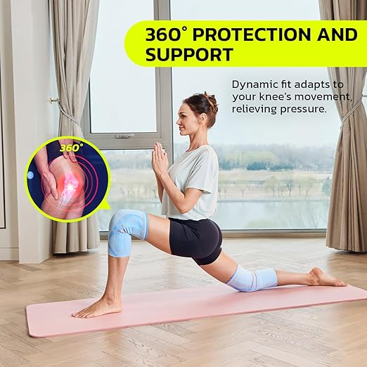 Compression Knee Brace for Women & Men, 2 Pack AOCELL Knee Sleeve Support for Knee Joint Pain Relief, ACL, Meniscus Tear, Arthritis - Breathable for Workout, Running, Gym, Sports, Fitness L