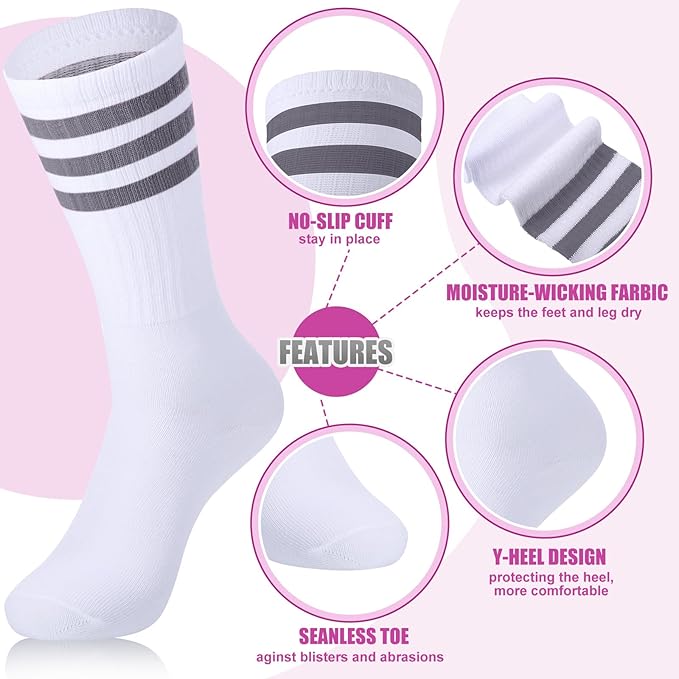 Hillban 80s Workout Outfit 80s Accessories for Women Men Neon Sweatbands Headbands for Tennis Volleyball Sport