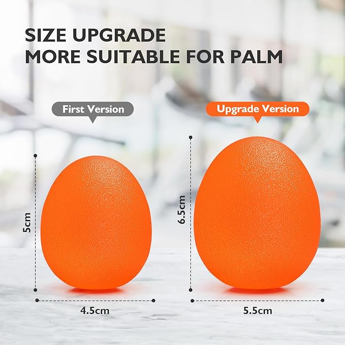 Peradix Hand Grip Strength Trainer, Stress Relief Ball, Wrist Rehab Therapy Hand Grip Equipment Ball Squishy Tools - Set of 3 Finger Resistance Exercise Squeezer