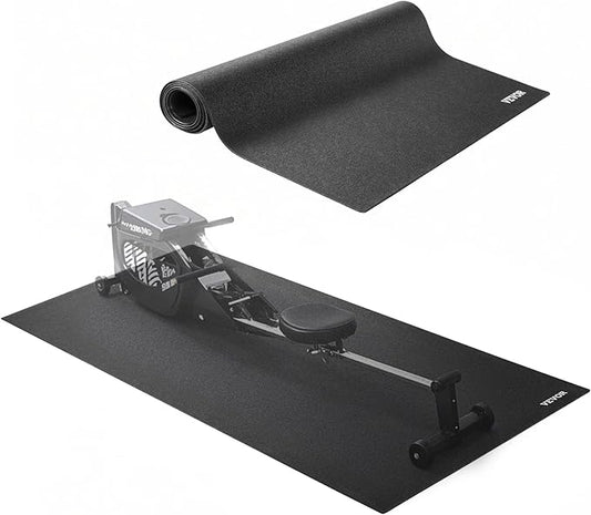 VEVOR Treadmill Mat for Carpet Floor, Exercise Equipment Mat for Treadmills, Stationary & Recumbent Bikes, High Density PVC Floor Protector Gym Mats, Waterproof and Non-Slip for Home Gym