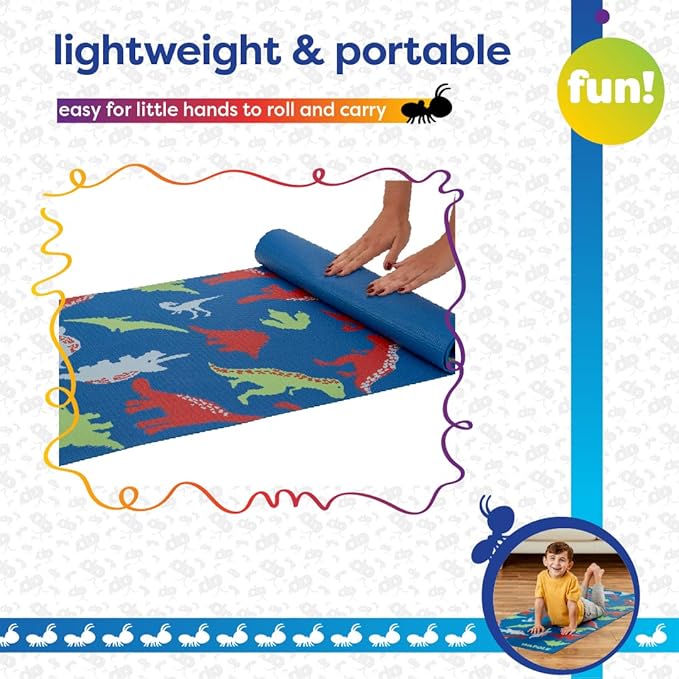 Antsy Pants Kids Yoga Mat - Yoga Mat for Kids, Yoga Mats for Home Workout, Travel Yoga Mat, Yoga Mat Non Slip, 60” x 24”, 3mm Free of Toxic Phthalates