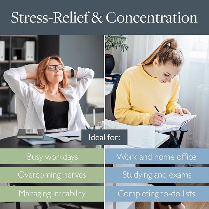 Scentered Aromatherapy Balm Stick Duo for Stress-Relief & Focus - Roll On Essential Oil Blends of Rosemary, Mint, Chamomile - Aromatherapy Gifts for Women - De-Stress & Focus