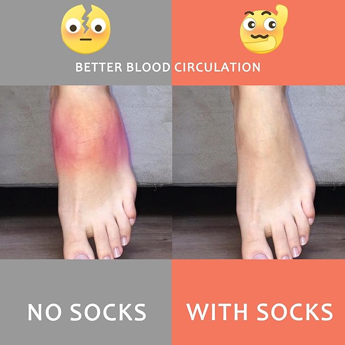 fenglaoda Compression Socks for Women Men Support Circulation 6 Pairs Socks For Nurse, Travel, Flight