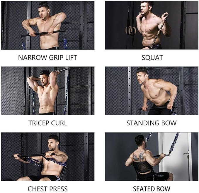 INNSTAR Upgraded Heavy Duty Exercise Handles, Cable Machine Attachments Resistance Bands With Solid ABS Core Grips, Fitness Strap Stirrup Handle Cable Attachment