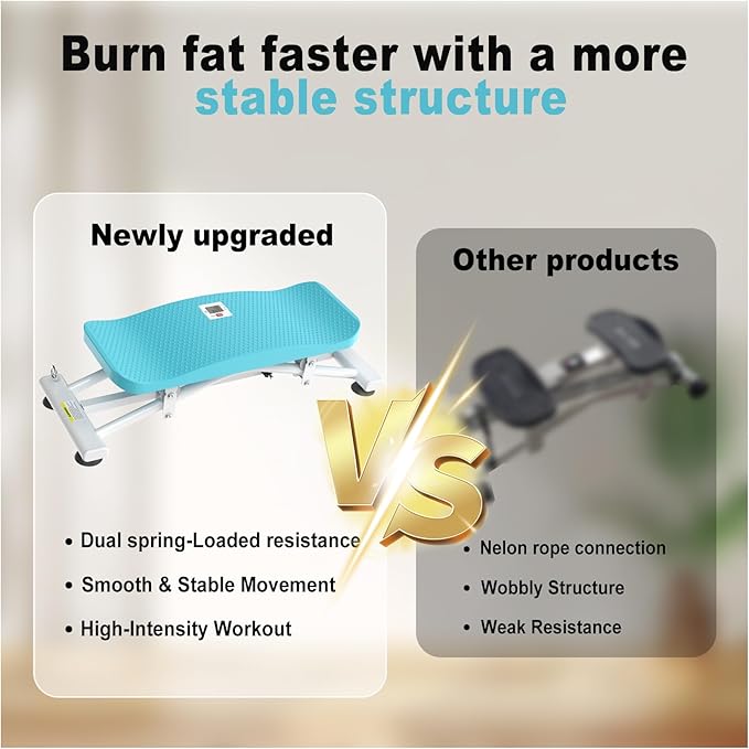 Ski Balancing Machine & Balance Board Trainer - Heavy-Duty 300LB Capacity Wobble Board with Resistance Bands & LCD Display for Cardio, Core and Full-Body Workouts