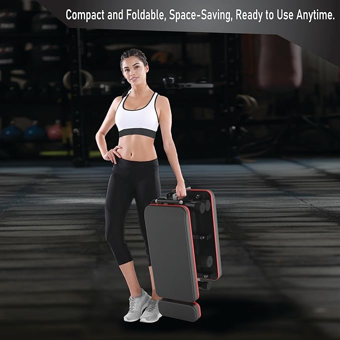 Adjustable Weight Bench, Foldable, Incline/Decline/Flat, Full Body Workout, Extended Head Design, 660 lbs/300 kgs Capacity