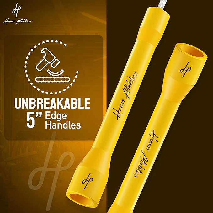 Honor Athletics 2.0 Beaded Jump Rope - Adjustable with Unbreakable Handles & Shatterproof Beads for Enhanced Fitness Training