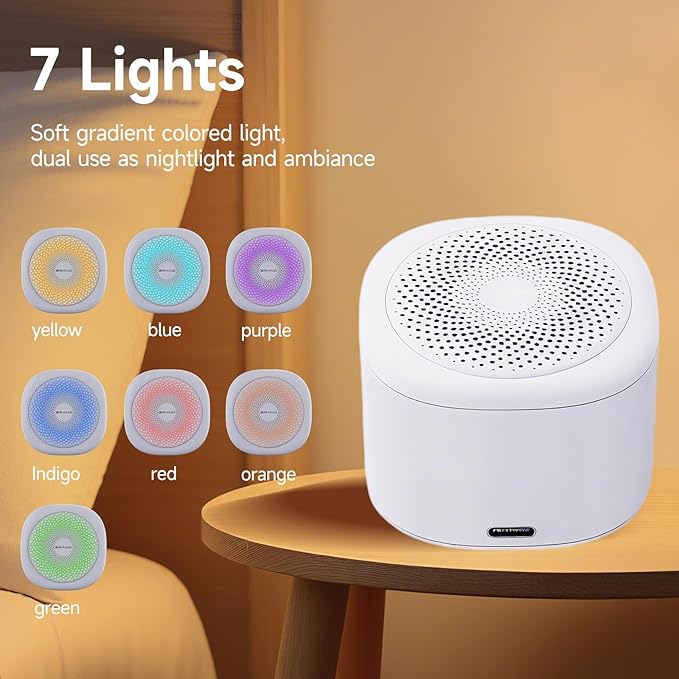 Premium White Noise Sleep Sound Machine for Relaxation, Meditation, Soothing Natural Sound for Sleep