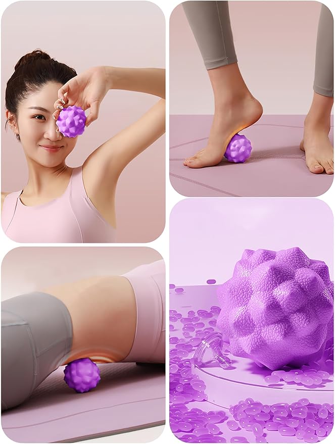 Massage Balls,Hand Massage Ball Body Acupressure Spiky Massage Balls,Foot Arch Trainer Plantar Fasciitis, Muscle Massager Ball Exercise