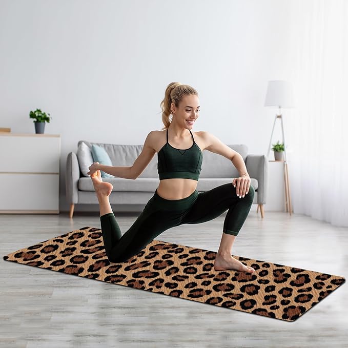 FOLAI Extra Thick Yoga Mat 6mm - Non-Slip Exercise Mat for HIIT, Pilates & Home Workouts & Workout with Free Carry Strap