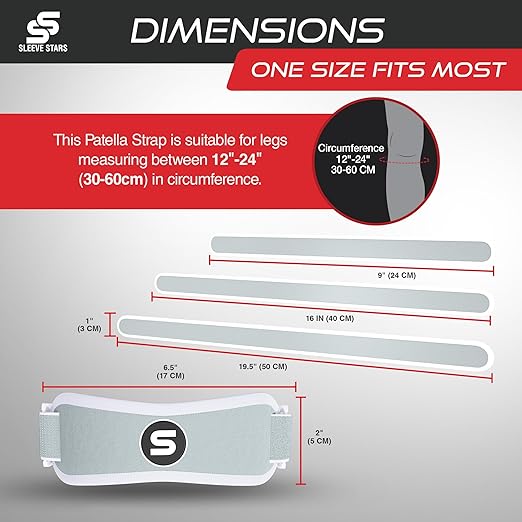 Sleeve Stars Swedish Brand Patellar Tendon Support Strap for Women & Men Effective Osgood Schlatter Knee Brace Youth & Kids Knee Brace with 3 Adjustable Length fits 12"-24" (Pair/Mint Green/Adult)