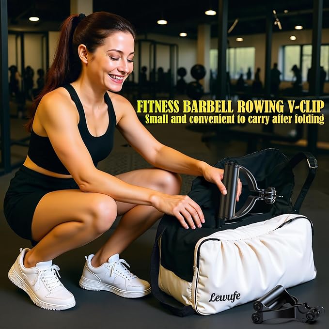 V Bar Landmine Attachment - T Bar Row Handle for Olympic Barbell, Multi-Grip V-Handle with Non-Slip Rubber Grip for Landmine Exercises, Seated Rows, Face Pulls, Strength Training (Fits 1" & 2" Bars)