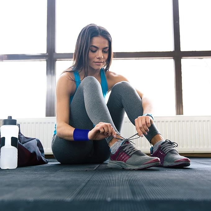 12 Pack Sweatbands Sports Wristband Cotton Sweat Band for Men and Women, Good for Tennis, Basketball, Running, Gym, Working Out