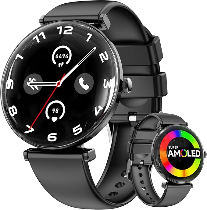 Hwagol Smart Watches for Women Men[Calls/Metal Thin] for Android iPhone Compatible,1.43" Micro-Spherical AMOLED Screen,IP68 Waterproof Fitness Tracker Heart Rate/SpO2/Sleep Monitor/Pedometer