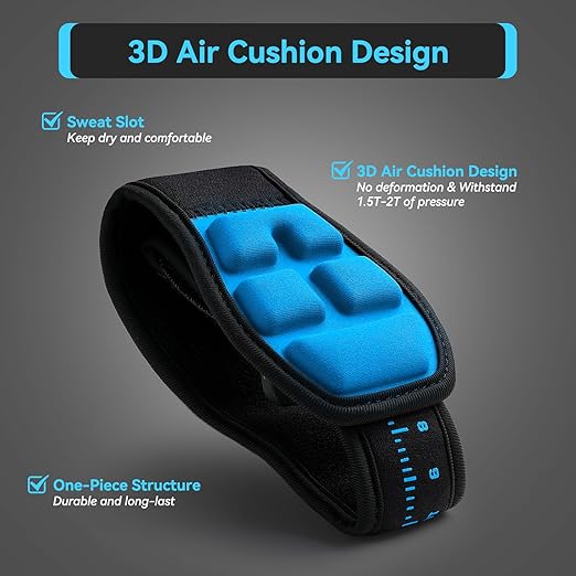 AGPTEK 3D Air Cushion Elbow Brace for Tendonitis and Tennis Elbow Pain Relief, Golfers Elbow Support Strap Counterforce Arm Band Epicondylitis Clasp with Compression Pad for Men & Women, 1 Pack