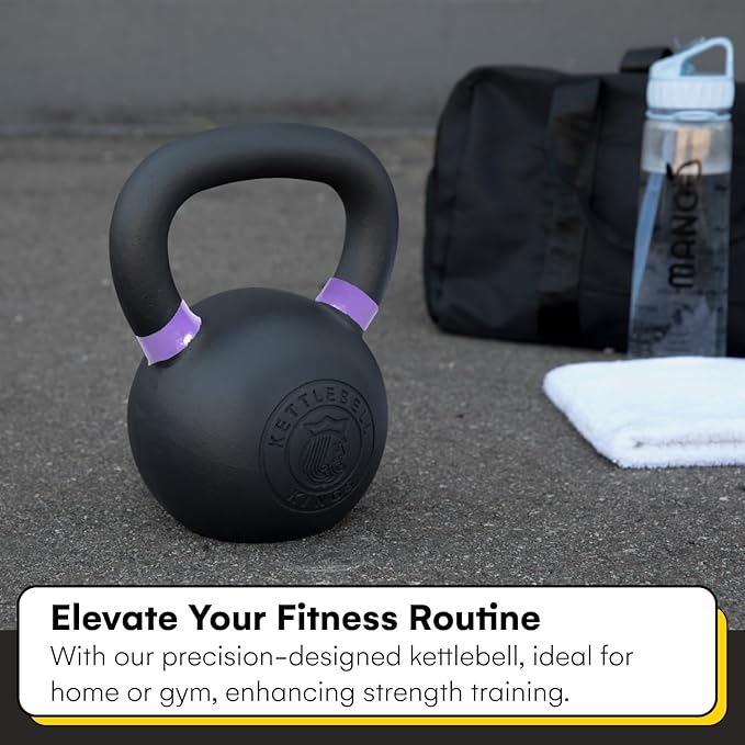 Kettlebell Kings Powder Coated Kettlebell Weights - 9-97 lb Strength Training Kettlebells for Men and Women - Hand Weights Workout Gym Equipment - Weights Set for Home Gym- New