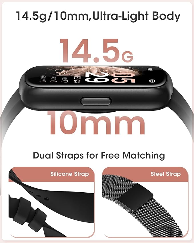 Fitness Tracker, Smart Watches for Women/Men, 24/7 Heart Rate Monitor Watch with Sleep Tracker, Step Counter, 20+ Sport Modes Fitness Watches for Women/Men, Android Smart Watch for Phones