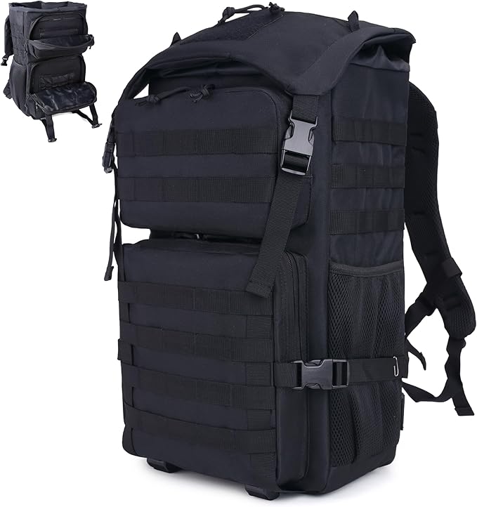 gracedon Military Tactical Backpack 40L for Camping Travel Hunting Hiking Bug Out Bag Molle Rucksack for Men