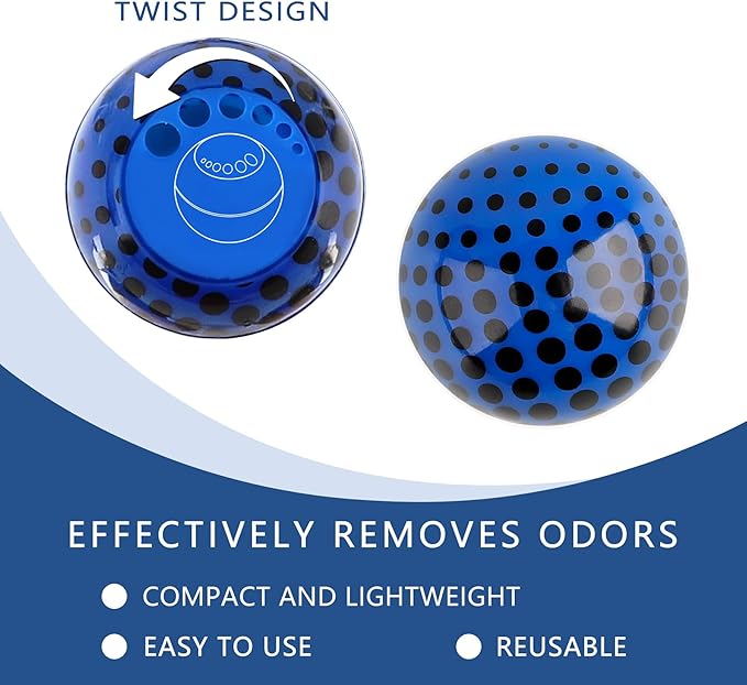 Knixmax Sneaker Deodorizer Shoe Freshener Balls, Gym Bags Lockers Car Air Fresheners, Boot Deodorant Balls Odor Eater Shoe Deodorizers 6 Packs Cologne Colorful