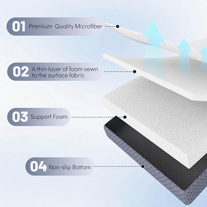 Japanese Floor Mattress Full, Anti-Slip Japanese Futon Foldable Tatami Mat for Guests, Grey