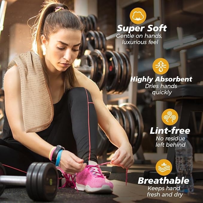 HOMEXCEL 4 Pack Gym Towels, Microfiber Yoga Towels for Bathroom, Ultra Soft, Highly Absorbent and Quick Dry Towel for Gym, Shower, Fitness, Spa 15 x 25 Inch