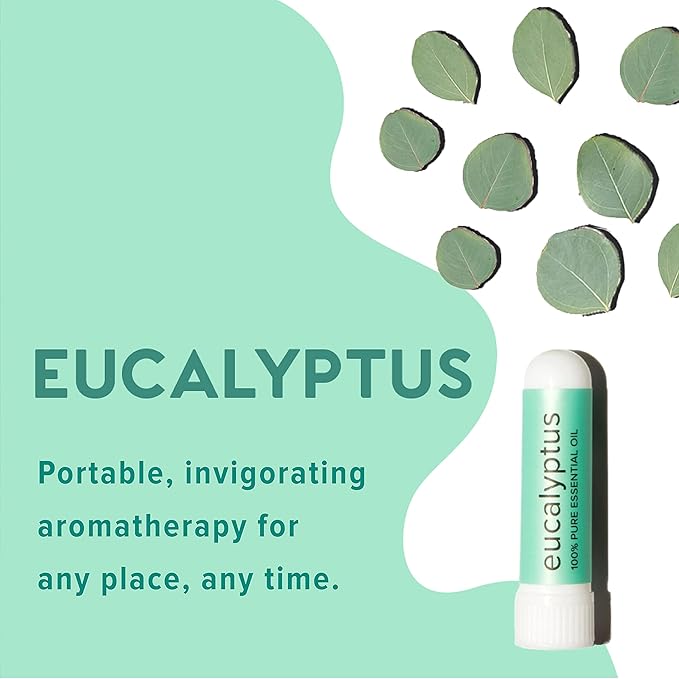 MOXĒ Eucalyptus Essential Oil Nasal Inhaler, Sinus & Congestion Relief, Daily Relaxation, Stress Relief, Therapeutic No-Mess Aromatherapy, Pure and Natural, Made in USA (3 Pack) packaging may vary