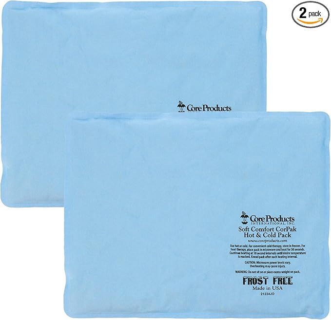 Core Products Soft Comfort CorPak, No Frost Hot and Cold Therapy Pack - 10" x 13", Made in The USA- 2 Pack