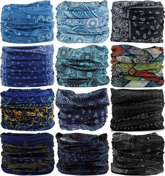 Headband Neck Gaiter Head Wrap Headwear Face Mask Magic Scarf Bandana for Men and Women