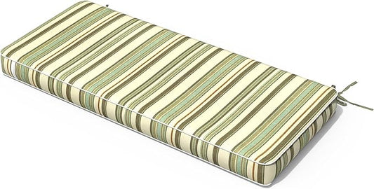 Outdoor Bench Cushion, Patio Furniture Cushion 45 x 18 x 3 Inch, Water Resistant Garden Sofa Swing Pad Settee Loveseat Couch Replacement Cushion, 1 Pack,Stripe Onyx