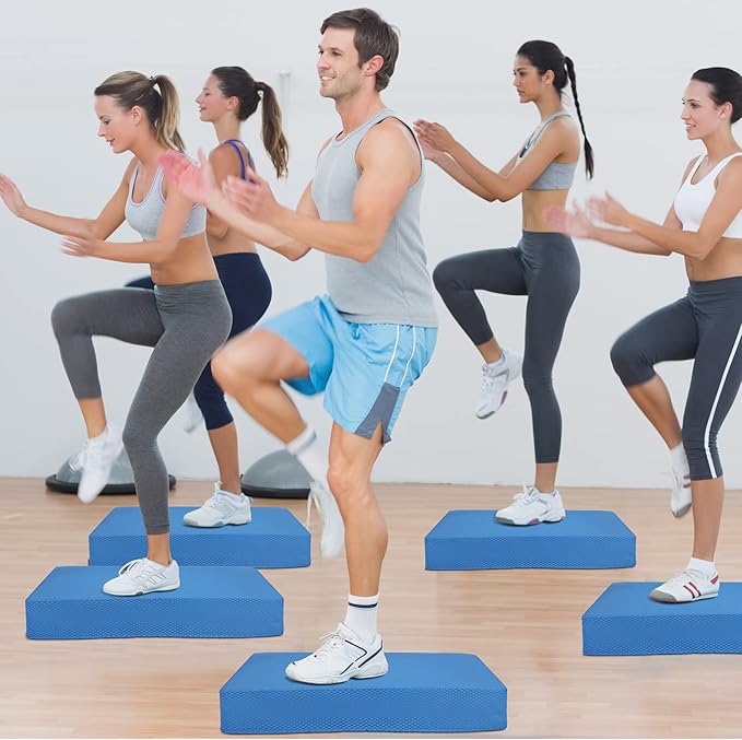 Hungdao 2 Pcs Balance Pad Thick Foam Yoga Core Training Exercise Pad for Adults Physical Therapy Fitness Stability Workout Knee Ankle Strength Training Home Work Floor